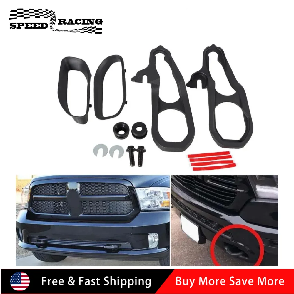 

82215268AB 68272945AB Heavy Tow Hooks With Hardware Front Left Right For 2019-2022 Dodge Ram 1500 DT 3.6L 5.7L Engine TH-1029