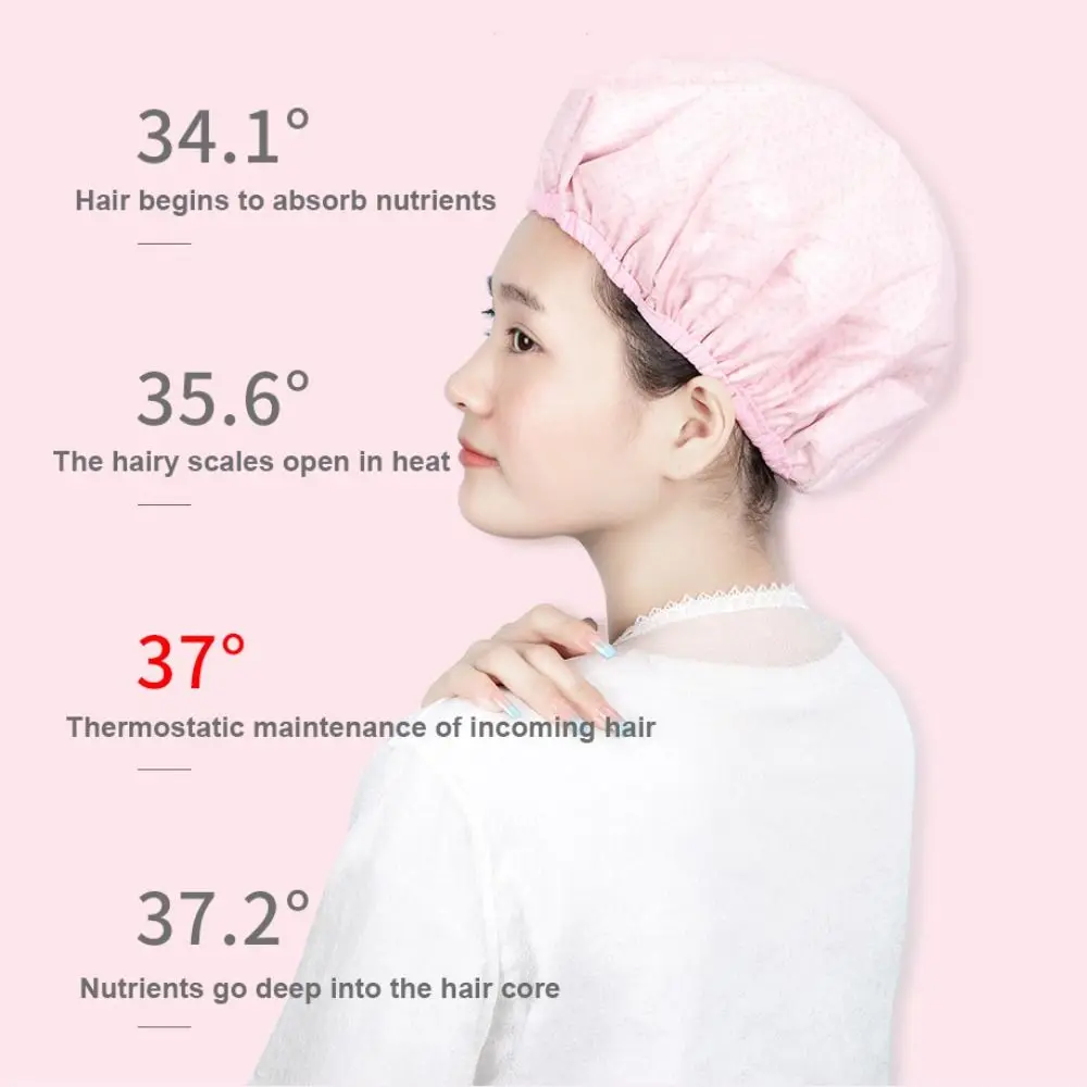 Cute Hair Care Hair Salon Thermostatic Hair Mask Cap Steam Hair Mask Cap Smooth Hair Oil Baking Cap Thickened Shower Cap