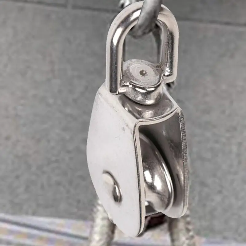 Single Pulley Block Heavy-Duty Stainless Steel Swivel Pulley Blocks Versatile M15/M50 Lifting Single Pulley For Lifting