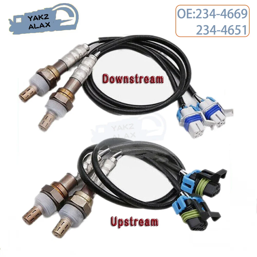 

4Pcs for 2003 2004 2005 2006 Cadillac Escalade GMC Yukon Hummer H2 6.0L Upstream Downstream Oxygen Sensor 234-4669 234-4651