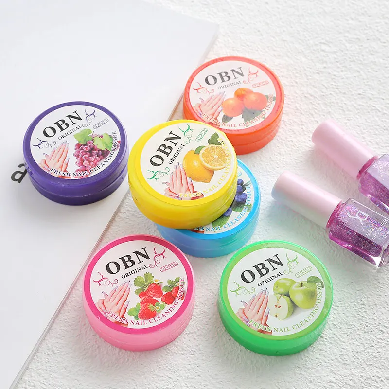 Blumengeschmack Nail Art Nagellack Vanish Remover Pads Absorbierbare Wimpernverlängerung Kleber Reinigungstücher für natürliches luftgetrocknetes Wasser