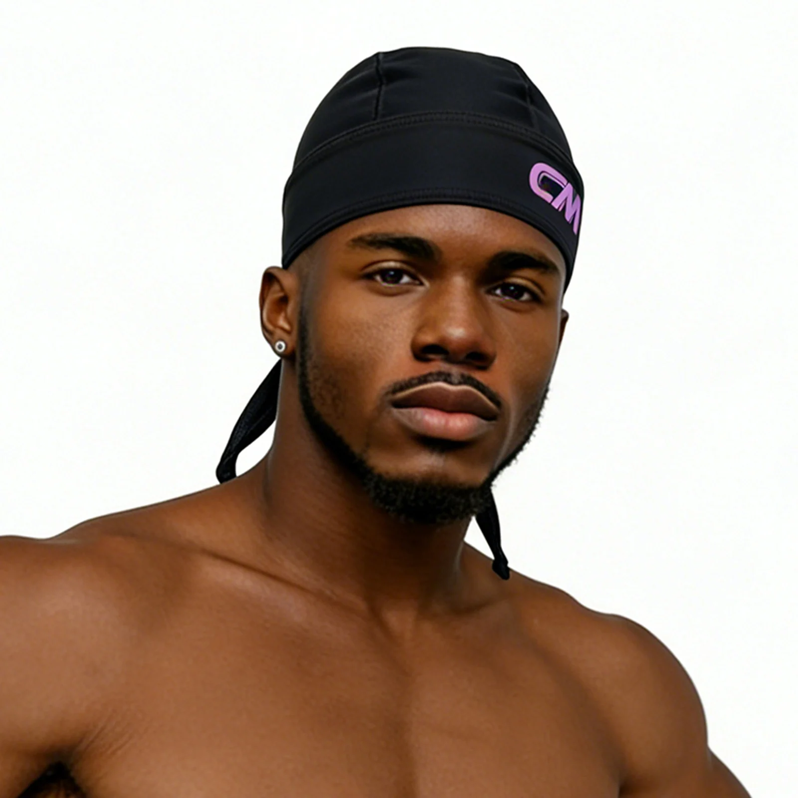 Unisex Durag Piratenhut Bandana Turban Kappe für Männer und Frauen mit Langem Schwanz Hip-Hop Du-Rag Sport Kopftuch mit Schnürung – Detail 4