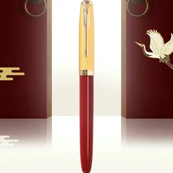 JINHAO 85 Gold Clip Fountain Pen Classic Style Wood 0.38mm Nib Iridium Ink Pen For Writing Gift Office Supplie School Stationery