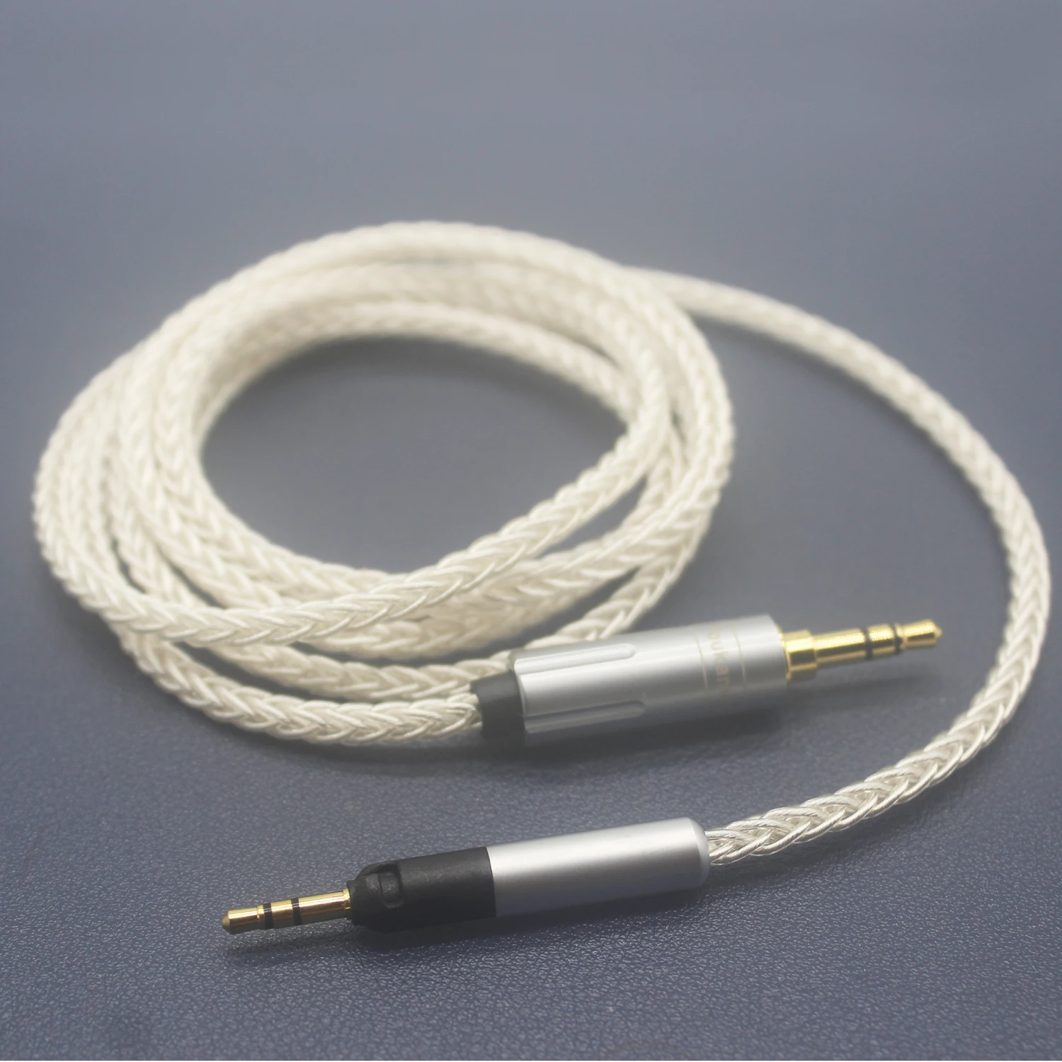 Youkamoo-كابل مضفر مطلي بالفضة ، ترقية ، متوافق مع Sennheiser HD598 ، HD558 ، HD518 ، HD598cs ، HD599 ، HD569 ، HD579