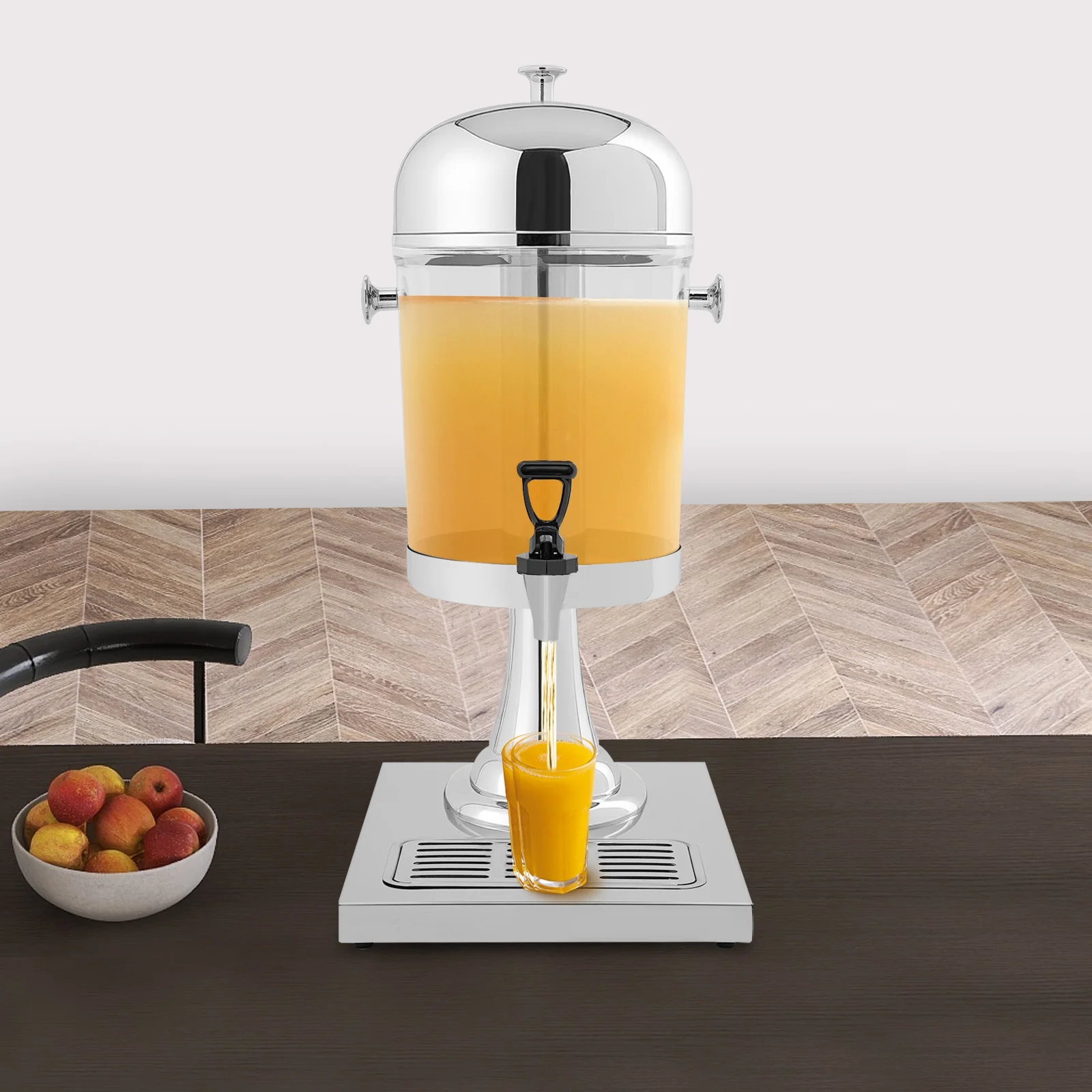 

Диспенсер для напитков объемом 2,11 галлона с ледяным сердечником, диспенсером для напитков, диспенсером для напитков с подставкой и поддоном для капель для лимонады, молока, пива