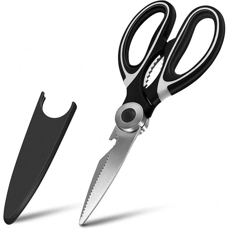 

BIESUO Heavy Duty Kitchen Shears With Protective Sheath Kitchen Meat Scissors Cooking Scissors For Chicken Poultry Fish