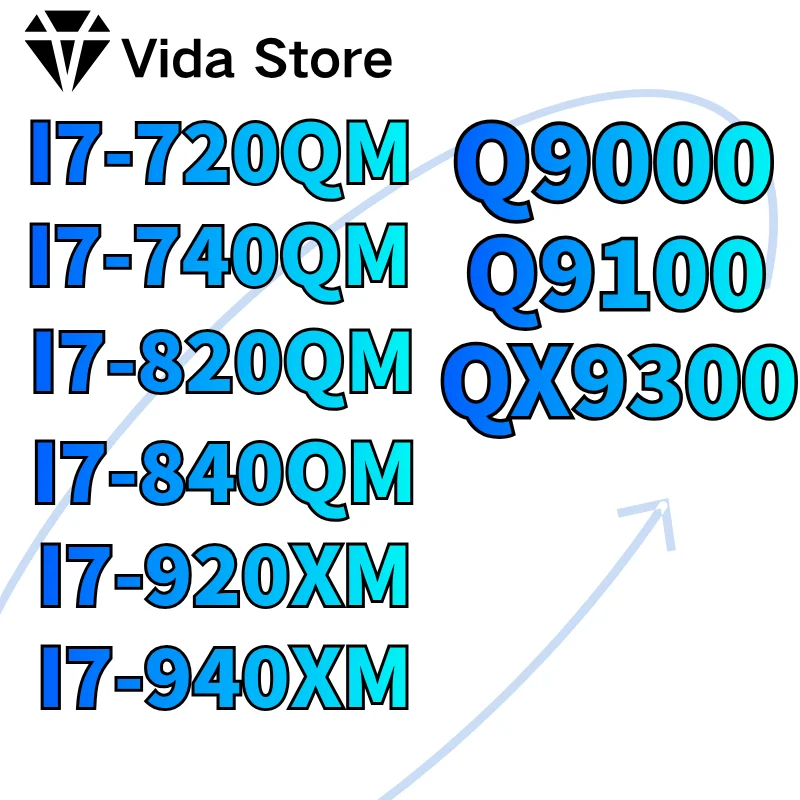 Accesorios para reparación de computadoras I7-720QM/740QM/820QM/840QM/920XM/940XM/Q9000/9100/X9300
