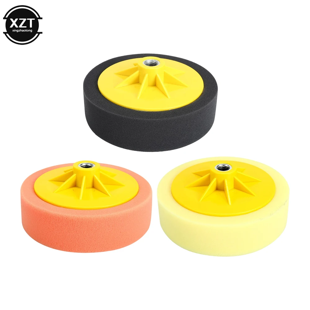 Newest  6 Inch Waxing Sponge Restore Coarse, Medium And Fine Screw Polishing Disk Car Beauty Mirror Repair Sponge Wheel M14 Disk