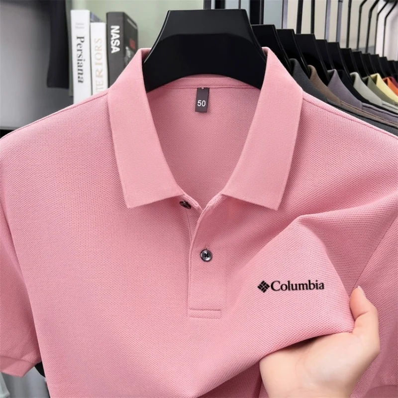 100% pure cotton 2026high-end brand men's short sleeve polo shirt summer fashion luxury logo embroidered golf top casual T-shirt