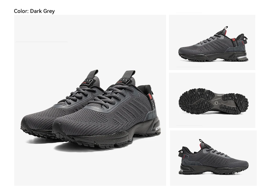 Baasploa Herren-Sporttrainer in großen Größen, leichte Air-Knit-Sneaker, bequeme Fitness-Wanderschuhe, EU 41–50 – Detail 16