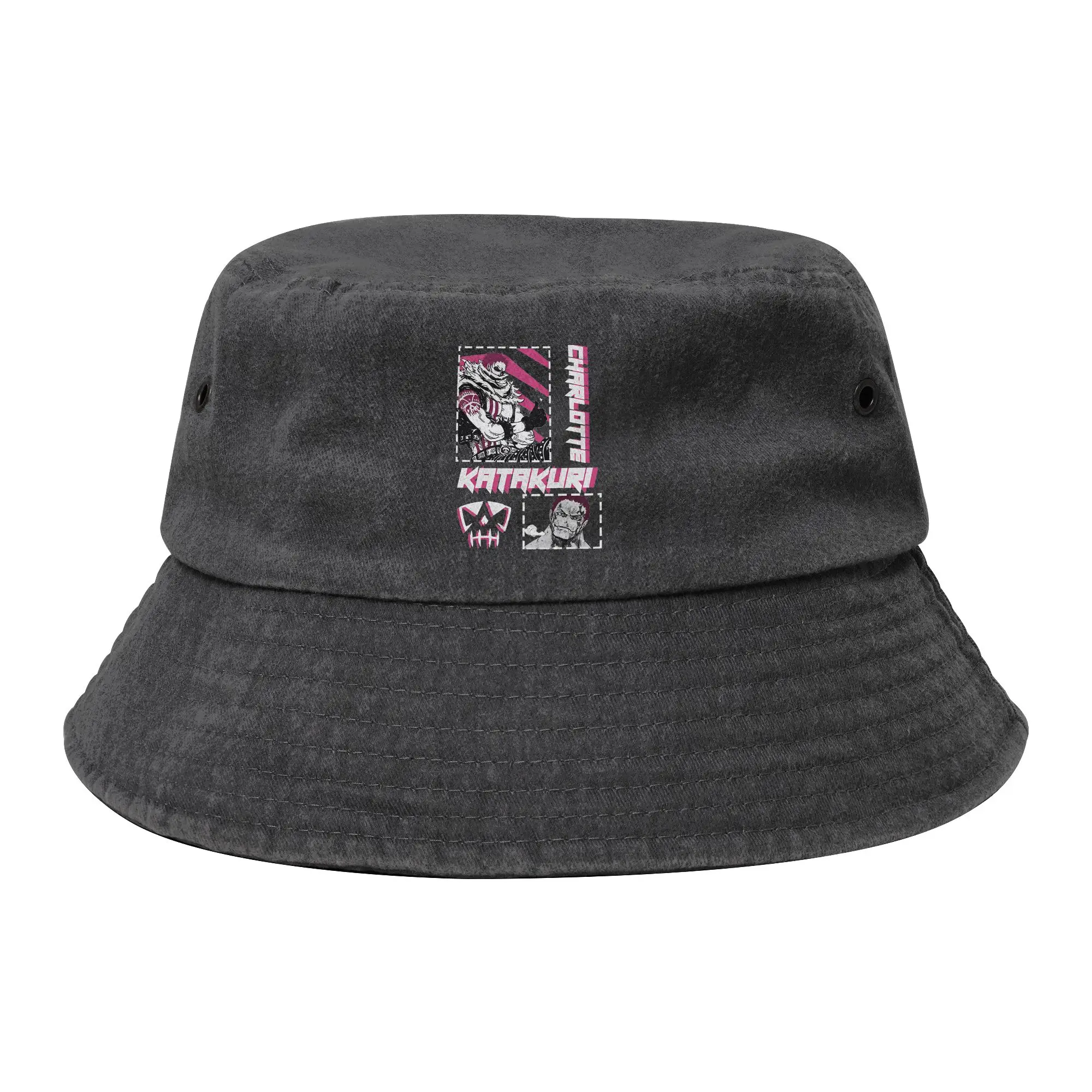 Charlotte Katakuri One Piece Bucket Hat for Men Women Travel  Distressed Denim Field Hat UV Protection for Hiking Fisherman Caps