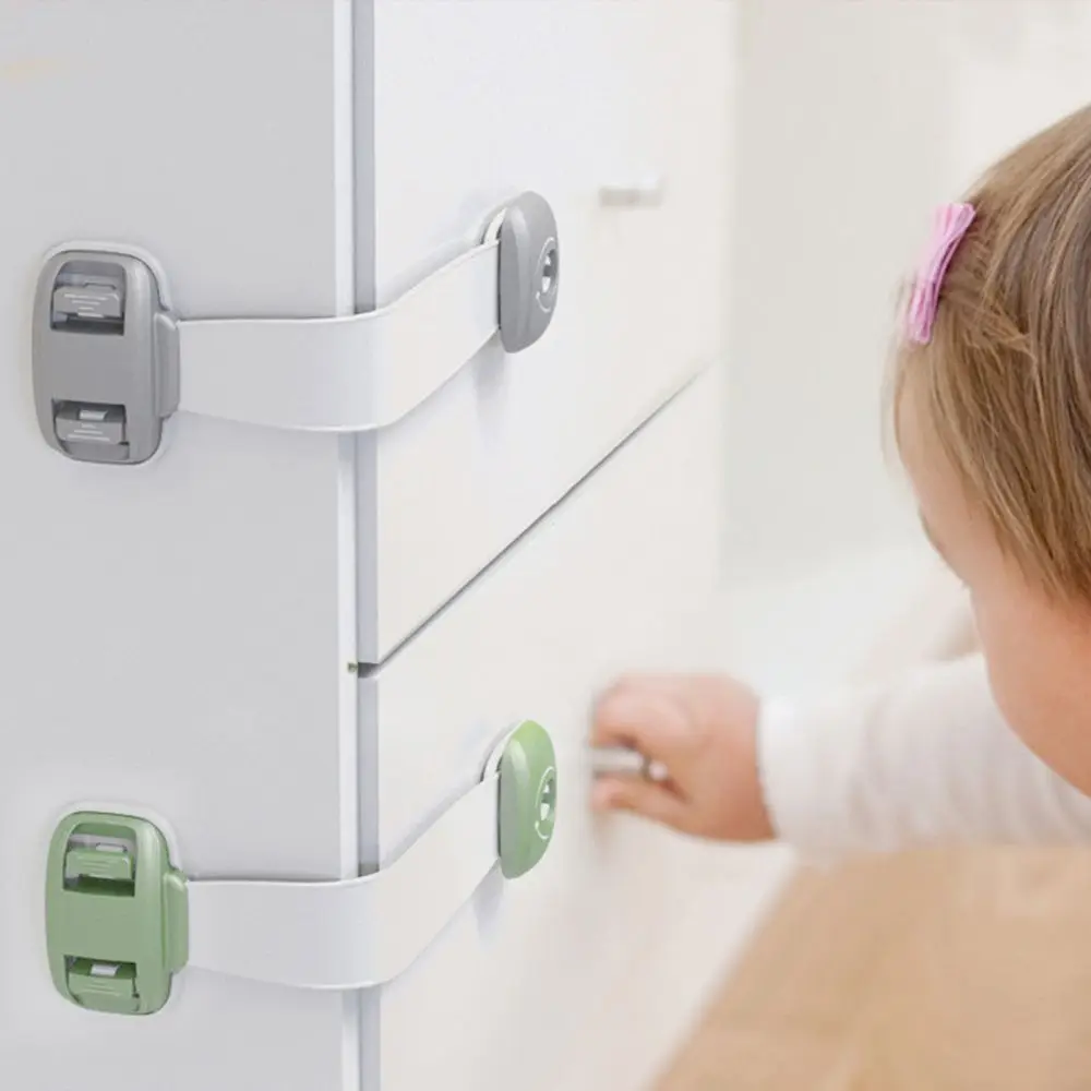 

No Tools Drilling ABS Door Fridge Cabinet Drawer Box Closet Cabinet Lock Protection Baby Child Safety Lock Anti-Clip Hand