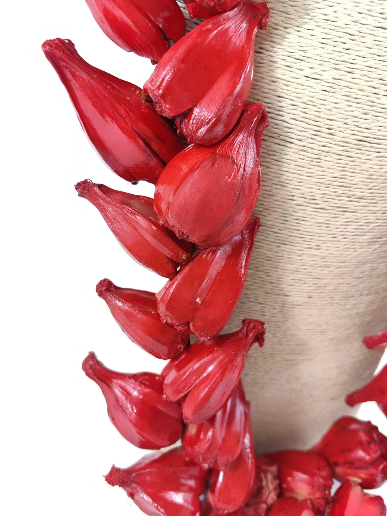 Colar tradicional natural vermelho ulla fala, colar artesanal para ocasiões formais, 100cm, acessórios para homens e mulheres para comemoração