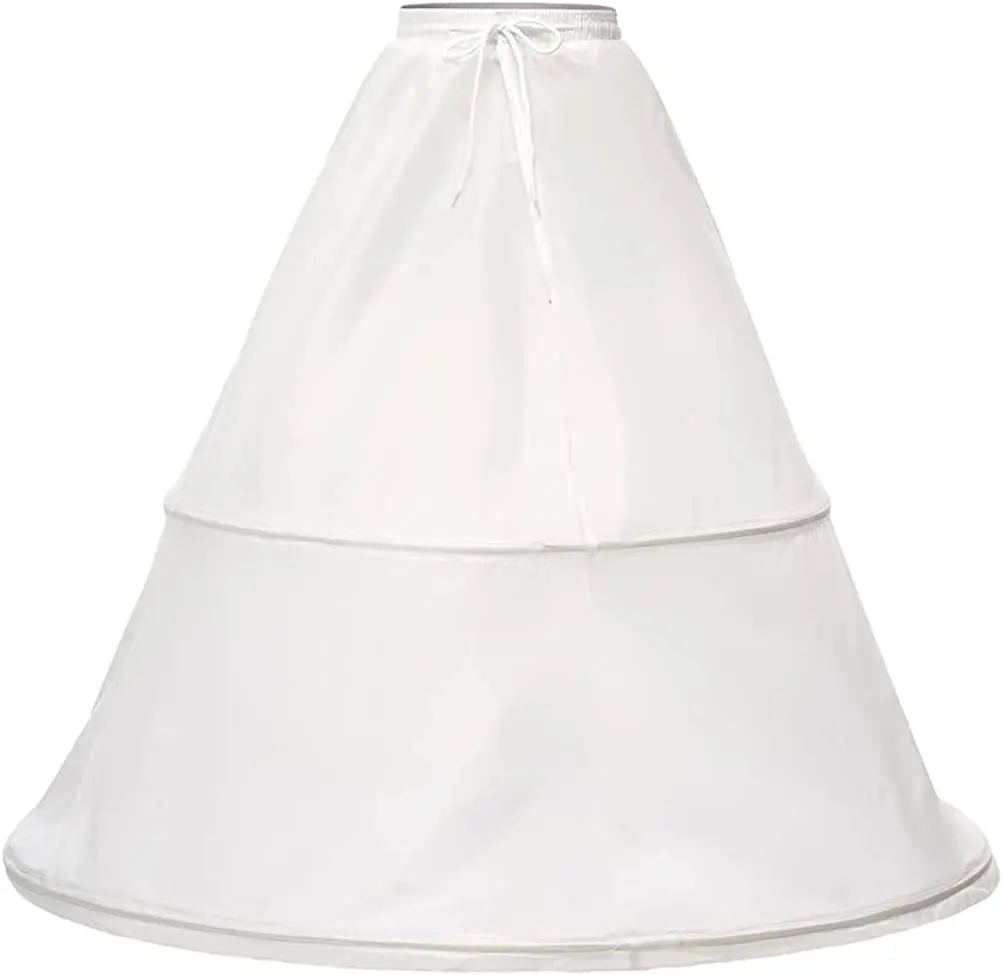 Jupon blanc crinoline pour femme, sous-jupe demi-slip, 2 cerceaux, robe de mariée, sacoche de mariée, patients