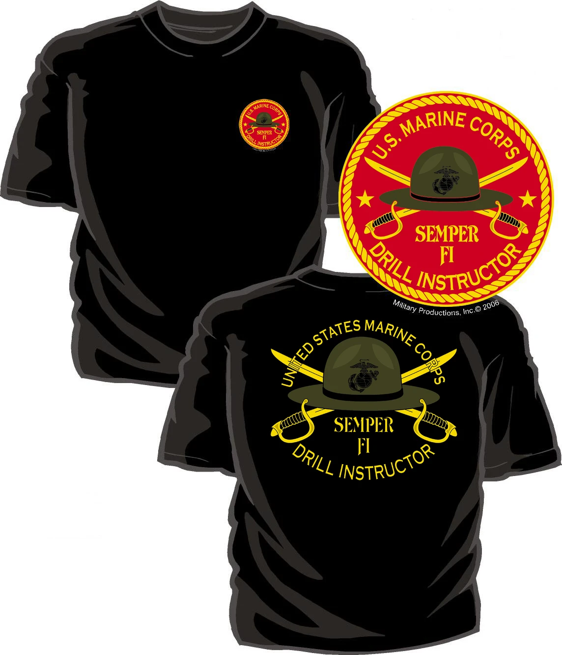 US Marine Corps Drill Instructor T-Shirt 100% Cotton O-Neck Summer Short Sleeve Casual Mens T-shirt Size S-3XL