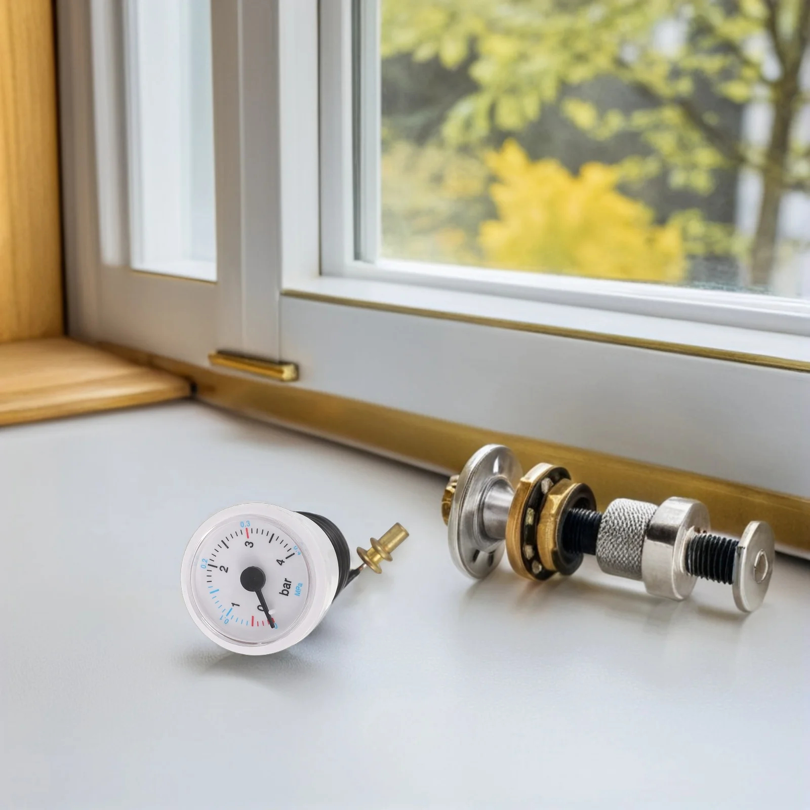 

Wall Hung Boiler Pressure Gauge Water Pressure Meter For Floor Heating System Boiler Repair Replacement Hydraulic