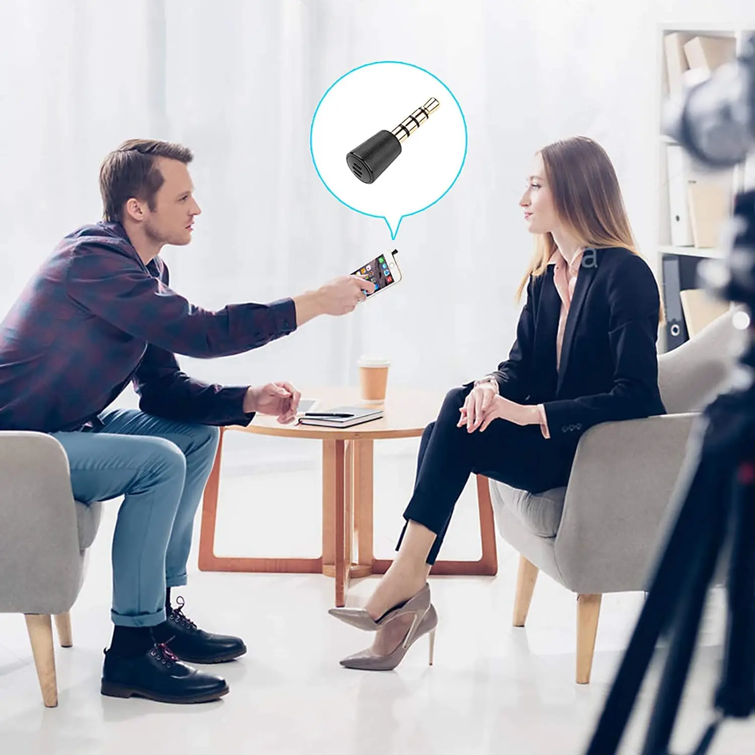 Mic Microphone Replacement for Switch Wii PS5 PS4 PS3 Xbox Controller, and vlogging DSLR Camera, Mini 3.5mm mic