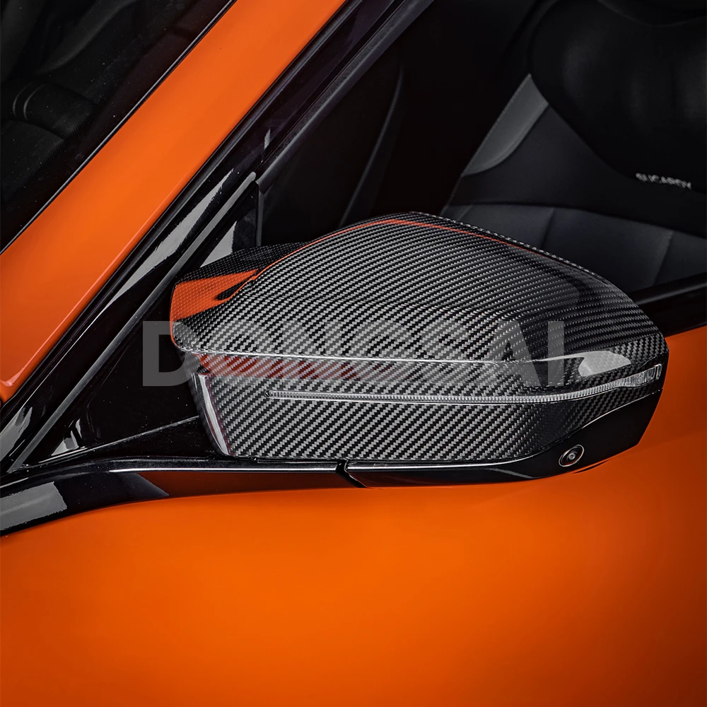 For RHD M5 Style Dry Carbon Fiber Mirror Caps for BMW G60 G61 G68 G90 G99 G70 2024+