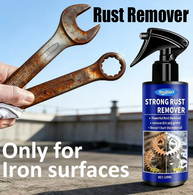 Removedor de Ferrugem Automotivo Potente: Spray Desoxidante para Escapamentos, Cuidado com Rodas e Limpeza de Metal, Agente de Remoção de Manchas de Pó de Ferro