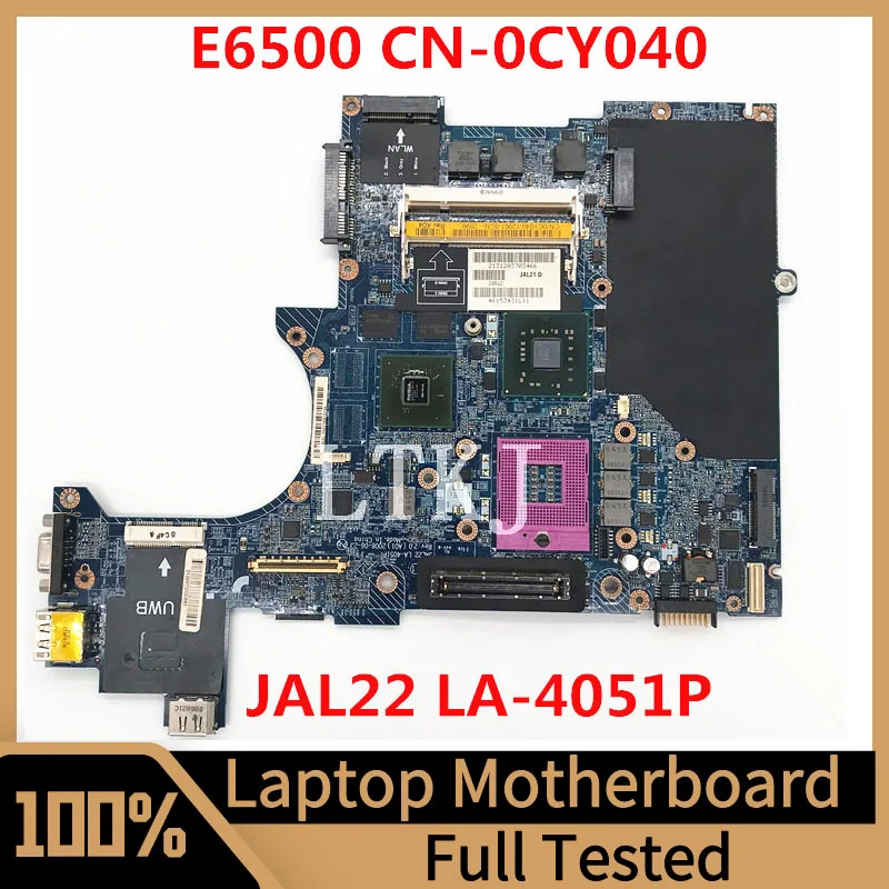 

CN-0CY040 0CY040 CY040 Mainboard For DELL Latitude E6500 Laptop Motherboard JAL22 LA-4051P G98-740-U2 GPU DDR2 100% Full Tested