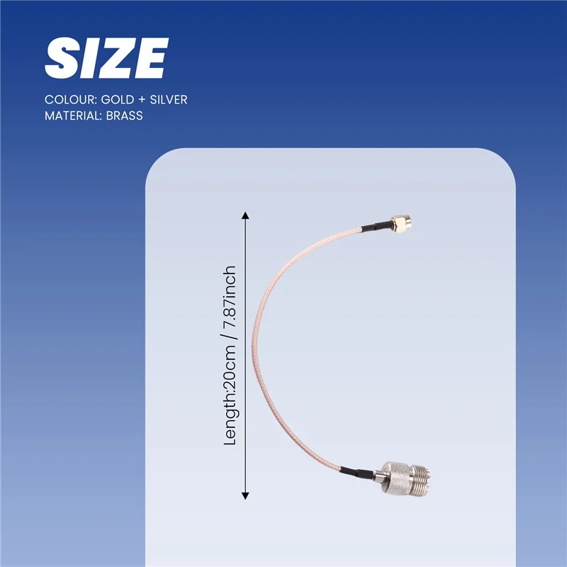 Handheld Antenna Cable SMA Male To UHF SO-239 Female Connectors-New