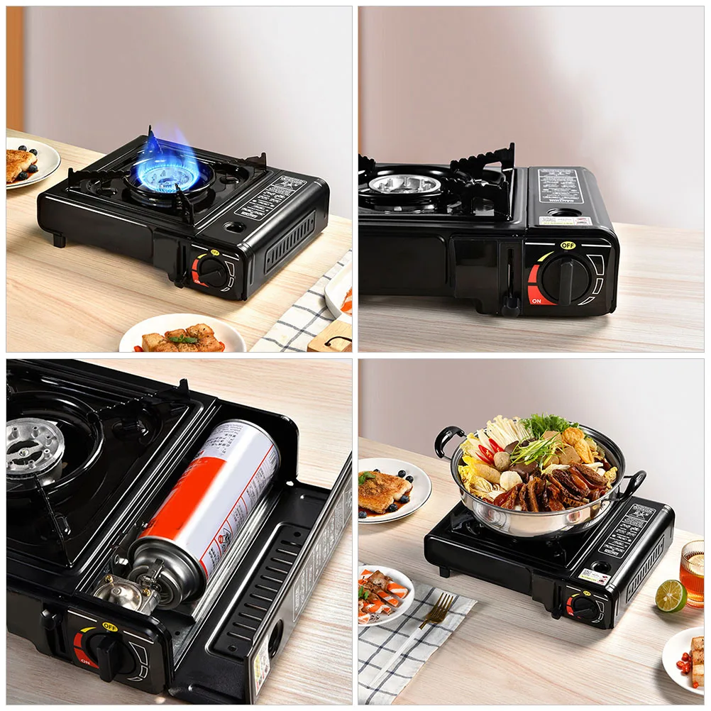

Ultra-Lightweight Portable Cassette Stove for Butane Gas Canisters Compact Outdoor Cooking Burner Windproof Grill Stand Reusable