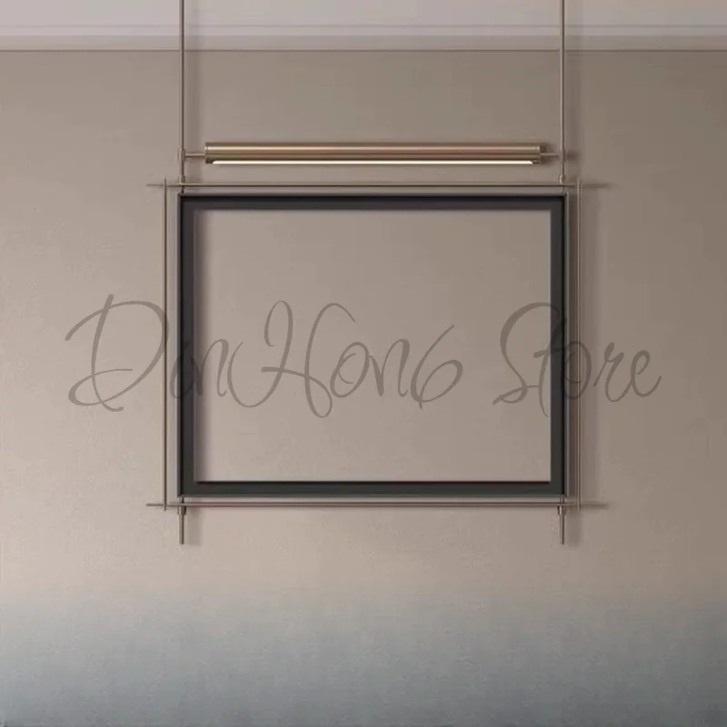 Metal entrance wall lamp picture frame wrought iron pendant living room dining room three-dimensional painting