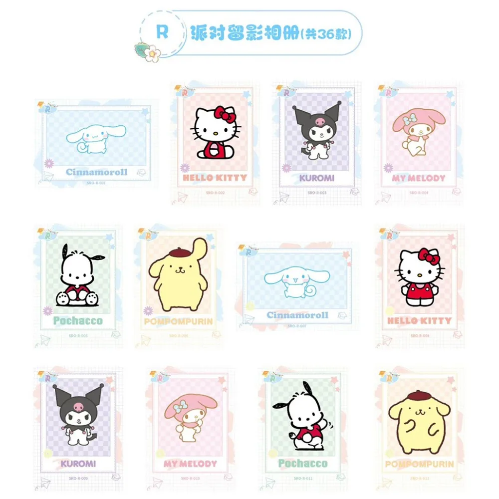 KABAO Sanrio Collezione di carte per feste Pochacco Pompon Purin Anime Cartoon Personaggio carino Felice divertimento Carte da campeggio Regali popolari per bambini