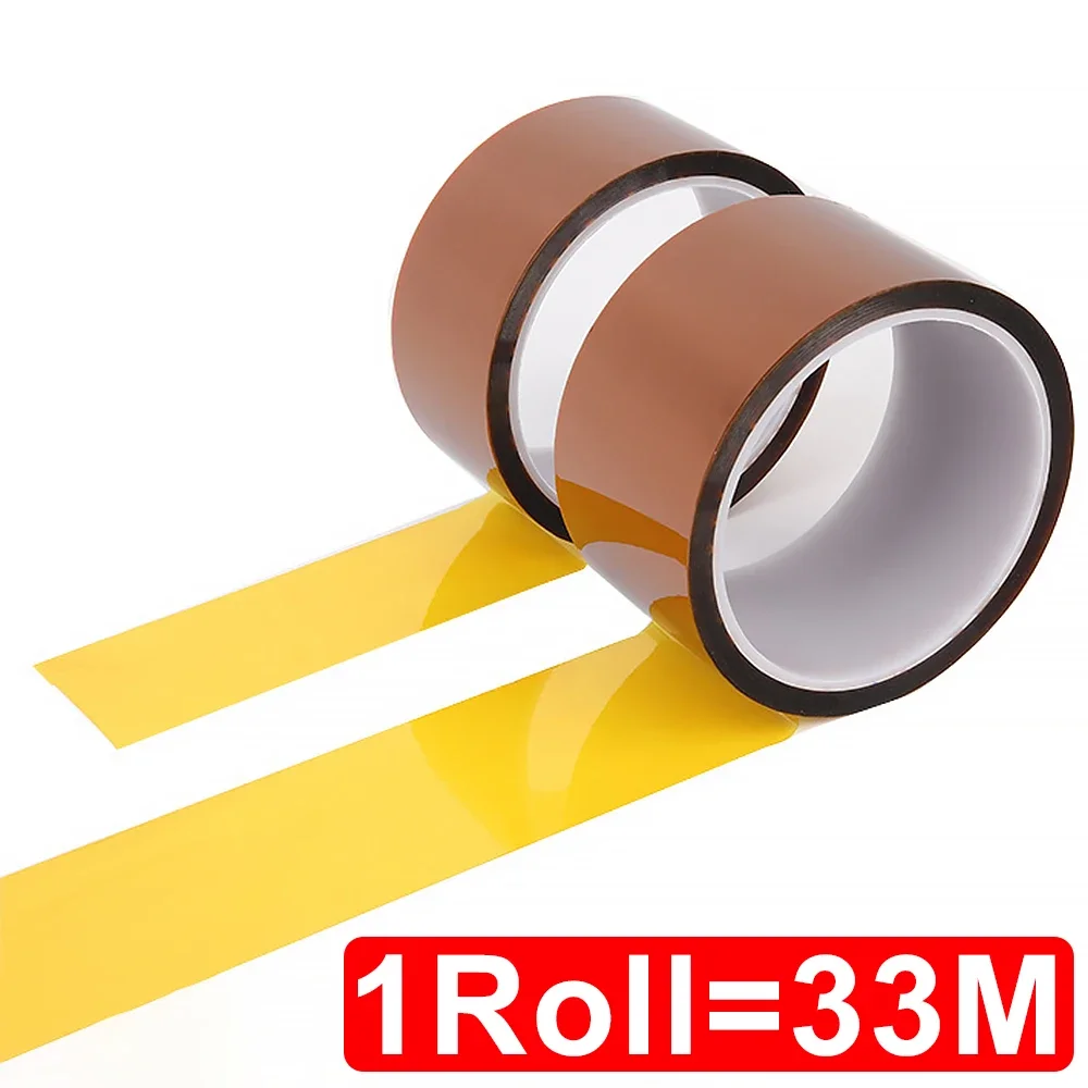 High Temp Tape Polyimide Gold Heat Resistant Adhesive Tape Battery Wire Insulation Antistatic Circuit Board Protection Tapes