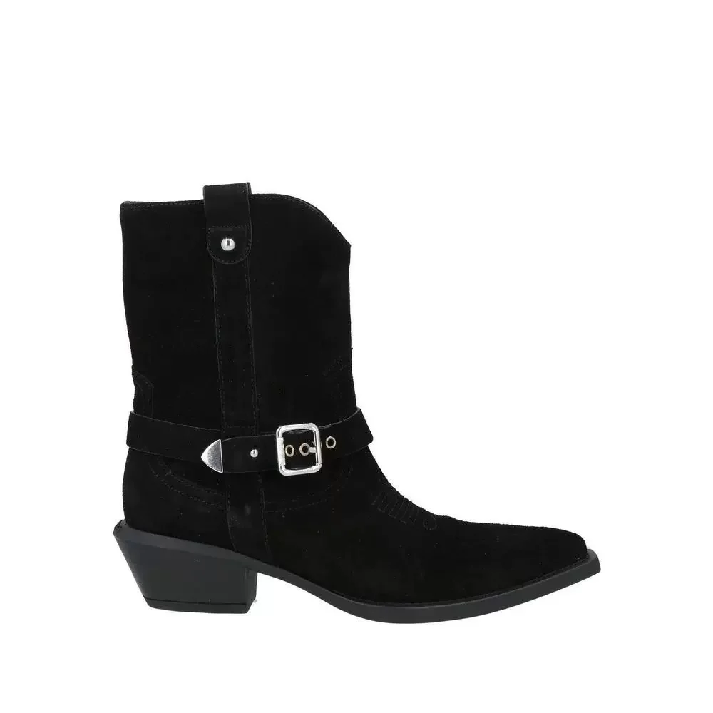 

Весенне-осенние женские короткие сапоги на толстом высоком каблуке с заостренной вышивкой, женские короткие сапоги больших размеров, рыцарские сапоги