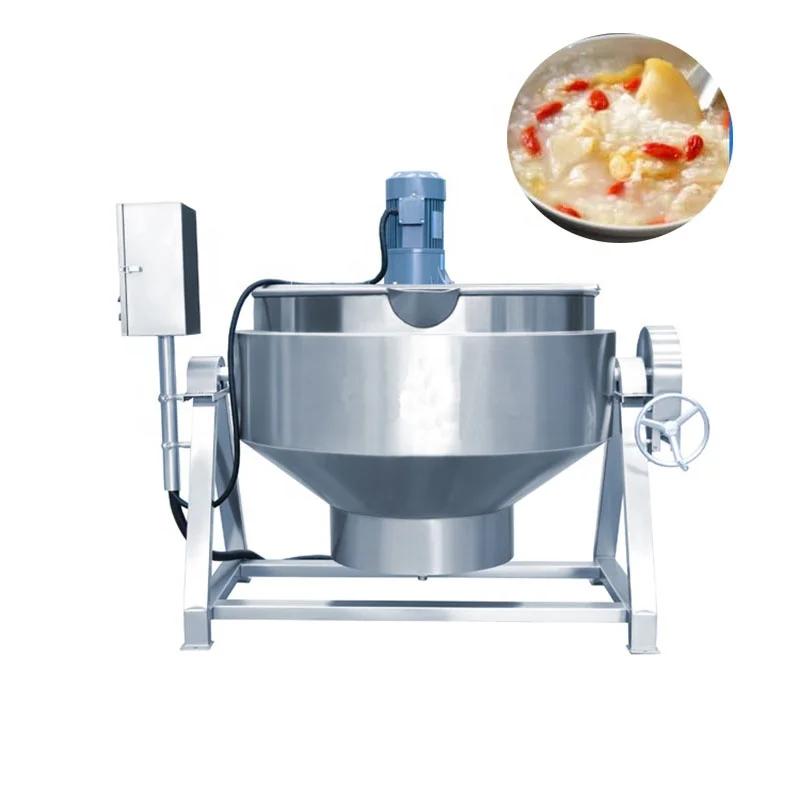 Industrial 50L Stainless Steel 304 Jacketed Kettle Commercial Cooking Pot Multifunctional Food Processor Machine Agitator High