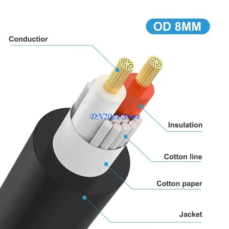 F3KE Speakon Female Connector to 6.35mm 1/4" Male Mono TS Speakon Amplifier