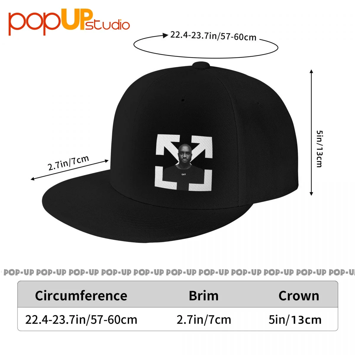 Hat 2021 Virgil Abloh  5000 Snapback Cap Hipster Adjustable Baseball Caps