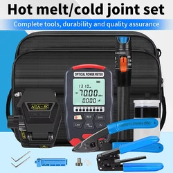 COMPTYCO AUA-D7/D5 Optical Power Meter and 15mw Visual Fault Locator and AUA-6C Fiber Cleaver Fiber Optic Tool Kit