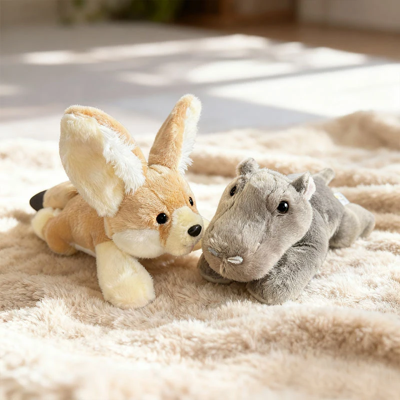 

5 стилей, приятные лежачие, плюшевые игрушки для домашних животных, мягкие мультяшные крокодилы, лисы, саламандры, бегемот, носорог, кукла, настольный компаньон