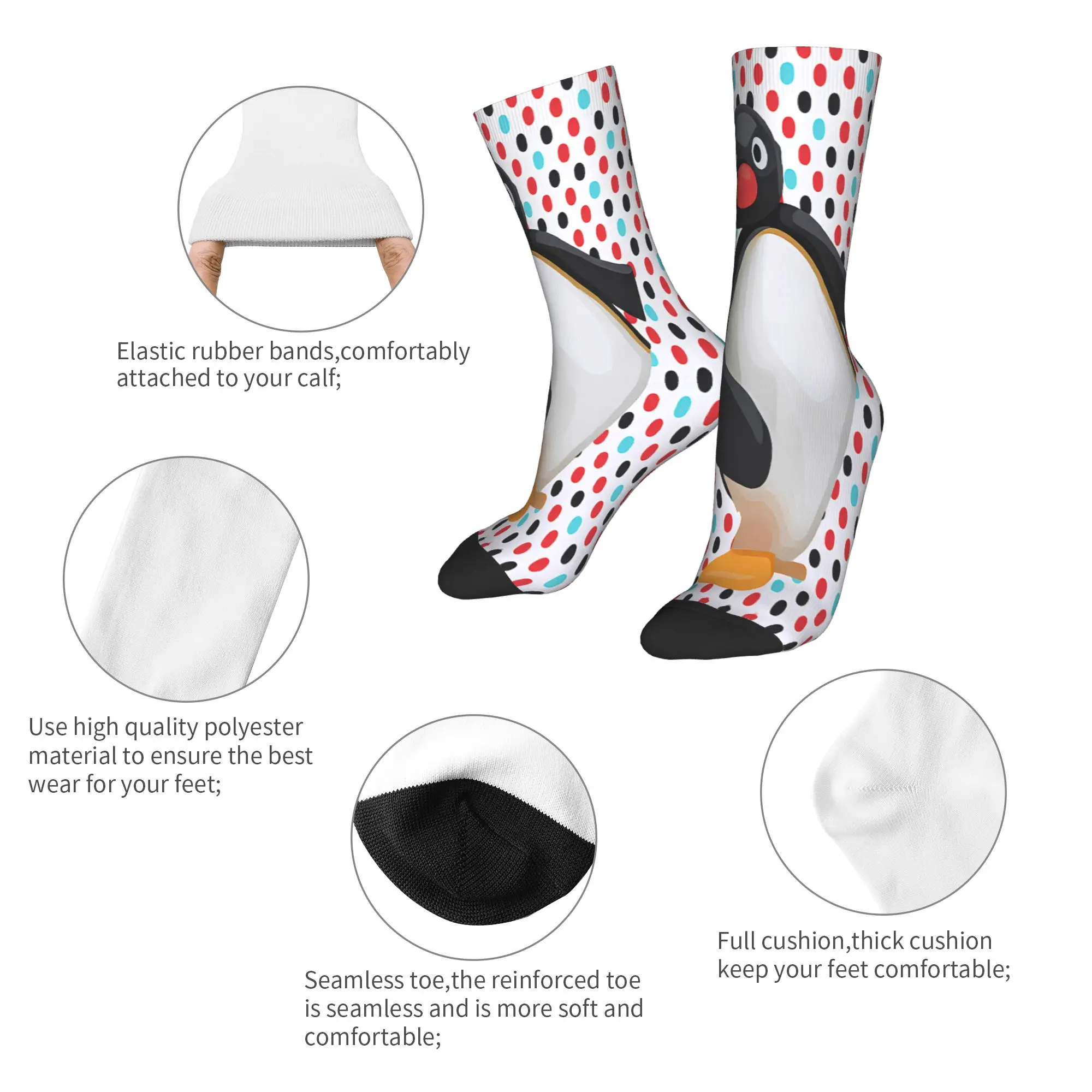 Pingus 양말 우아한 스타킹 남여 공용 남성 품질 야외 양말 가을 디자인 미끄럼 방지 양말