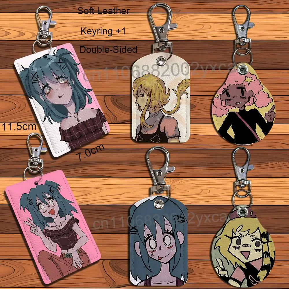 

Maisie Jay CP Lacey Games Rectangle ID Card Case Keychain Access Card Bag Key Tag Ring Leather Card Holder Key Ring Access