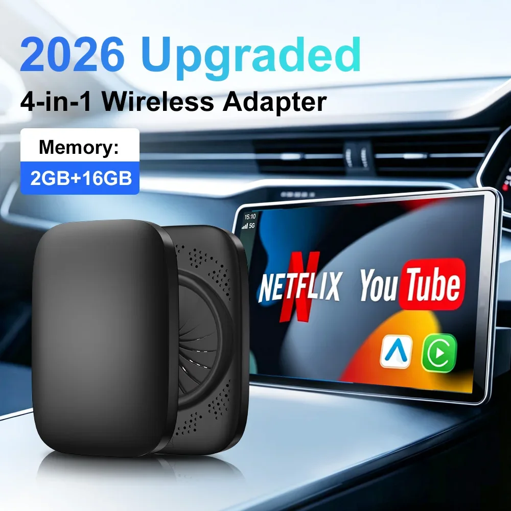 VCARLINKPLAY 5IN1 Carplay Ai Box Kabelloses Android Auto 4GB+16GB Android 15 Carplay Adapter für Netflix YouTube Auto-Smart-Systeme – Detail 8