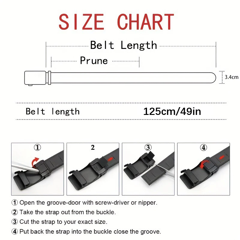 Cinture di tela con fibbia automatica senza denti per lo sport, cintura da uomo con fibbia automatica in metallo, cintura tattica da lavoro all'aperto