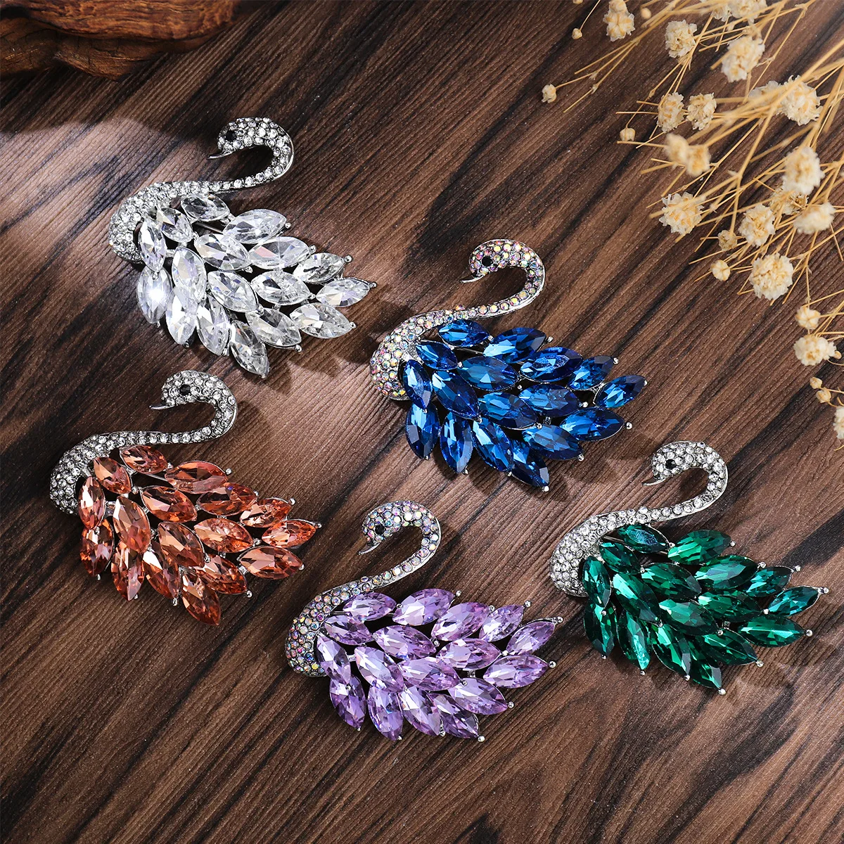 

Роскошный хрустальный корсаж-лебедь с универсальным мужским и женским темпераментом, костюм, булавка, вырез, аксессуары для платья