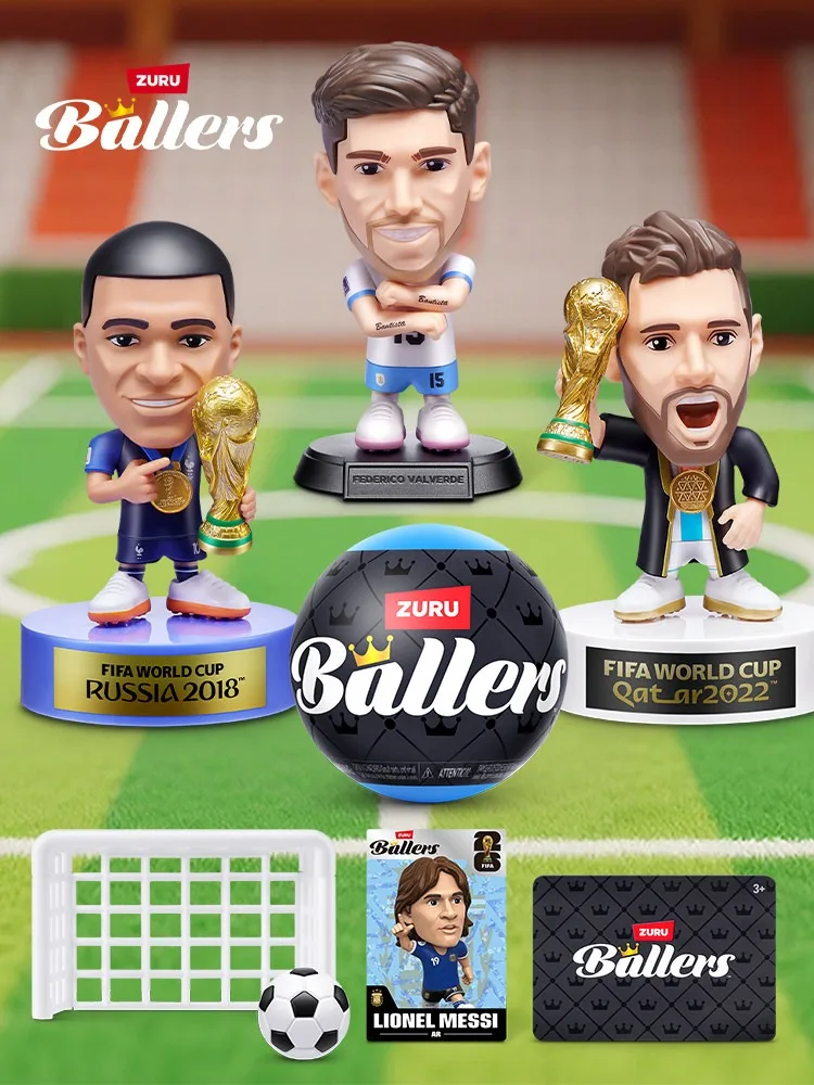 

ZURU 2026 FIFA World Cup Ballers Blind Box Messi Mbappé Collectible Surprise Accessories Miniature Football Player Figurine Ball