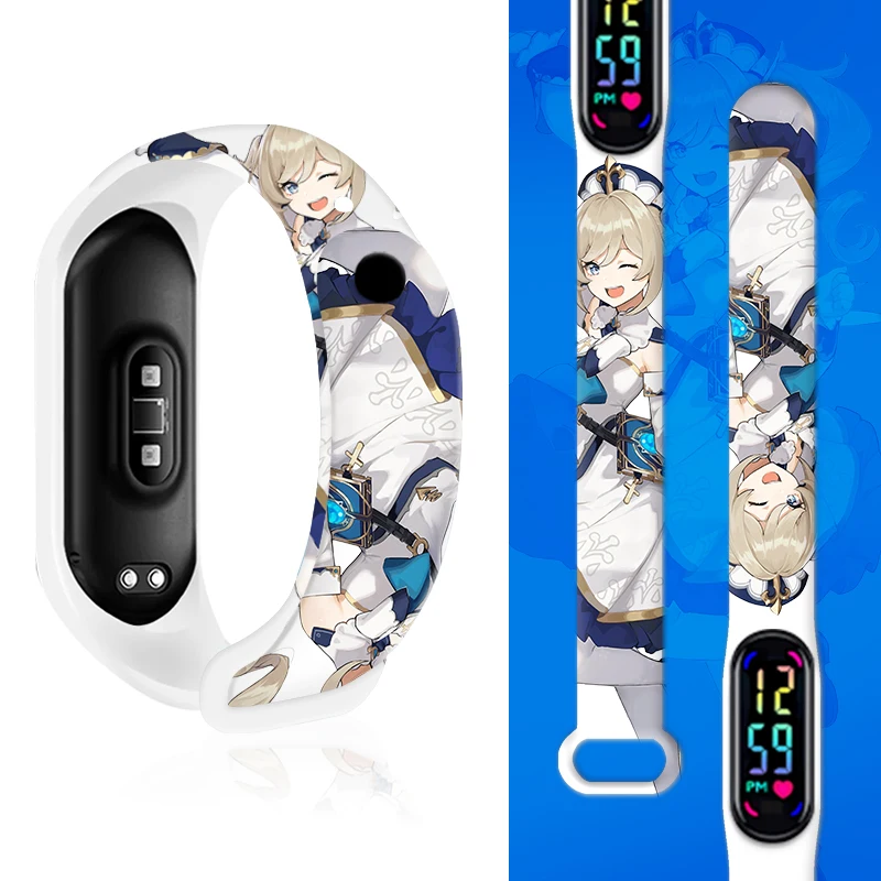 Children's Electronic Watch Boys Sport Waterproof with Anime Printed LED Watches Luminous Clock for Gift