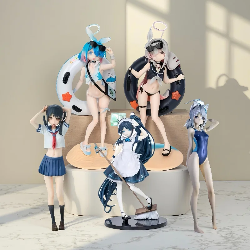 

Anime KANTOKU Figures Sailor Fuku No Mannaka Action Figures Model PVC Blue Archive The Animation Figurine Collection Desktop Toy