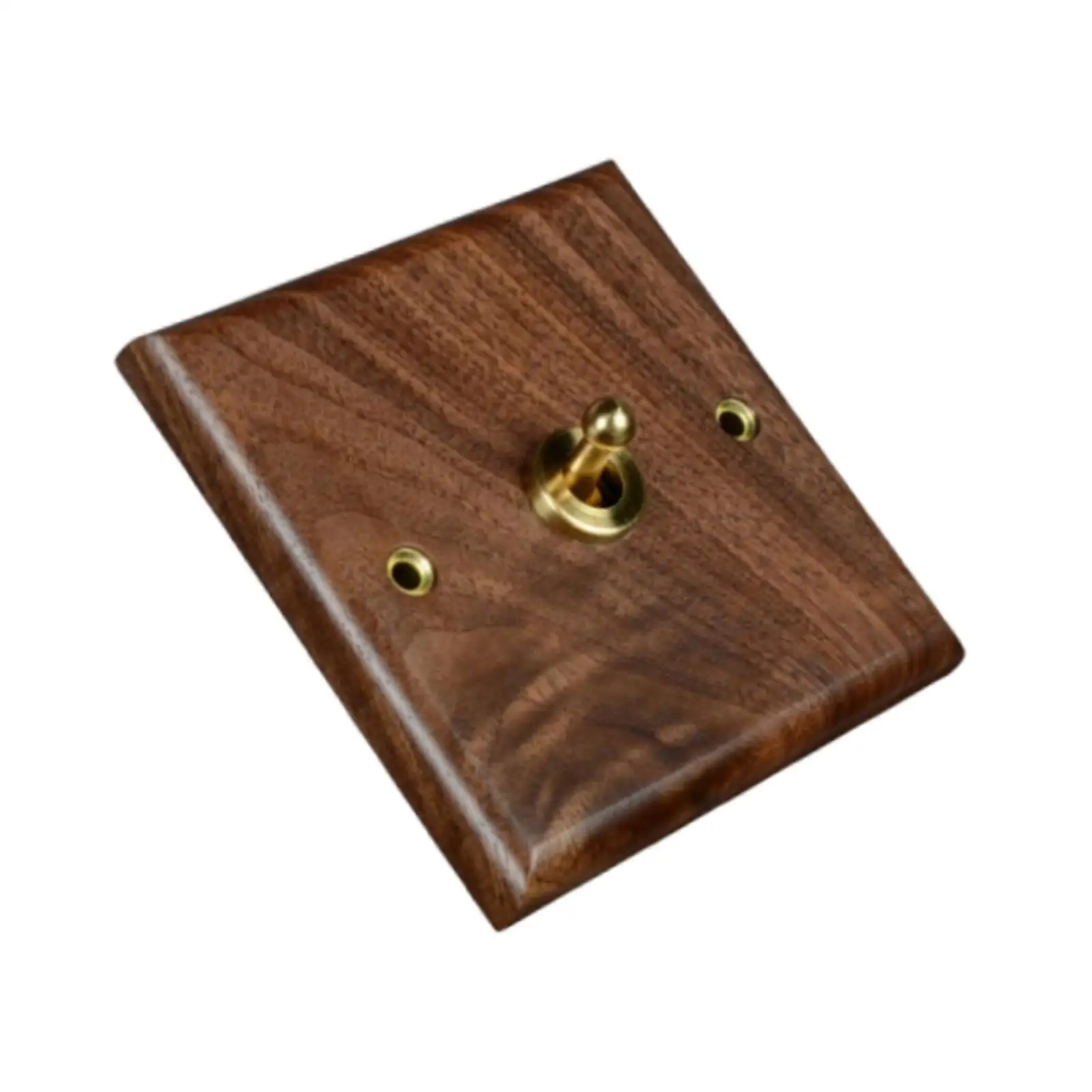 Light Switch Plate Easy Installation Retro Design Premium Wooden Outlet Panel for Office Kitchen Cafe Bedroom Restaurant