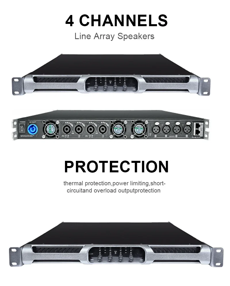 TLF PFA12KLedProfessional Audio Equipments AC 85V-260V 4 Channel PFC Class D Power 2Ω LED 3000W Amplifier