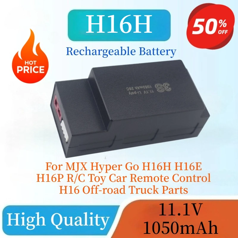 

3S 11.1V 1050mAh 11.65Wh Lithium Battery for MJX Hyper Go H16H H16E H16P R/C Toy Car Remote Control H16 Off-road Truck Parts