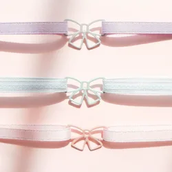 Sexy Choker for Women Fashion Openwork Bow Necklace Clavicle Lady Jewelry Accessories Girl Gift Colourful Bands
