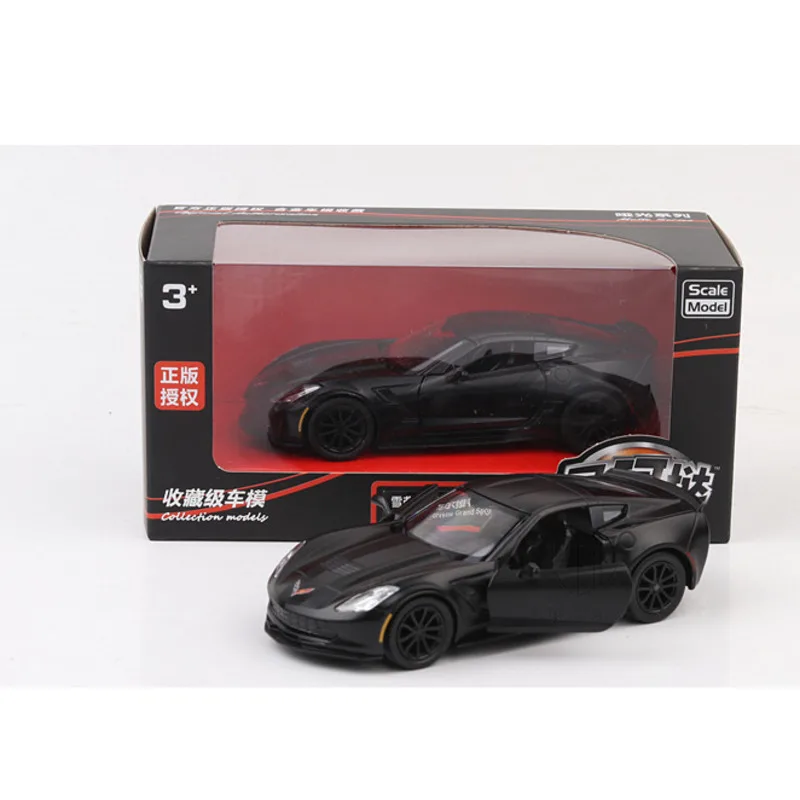 1:36 Corvette C7 Diecast Super Sport Car Model Zabawki Dla Chłopców Prezenty Alloy Chevrolet Metalowe Modele Samochodów Z Pociągnięciem Pojazdy