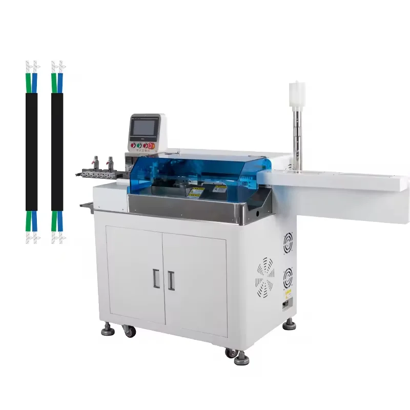 Double-Ended Automatic Wire Strip Twist Dipping Machine for Cutting & Tinning