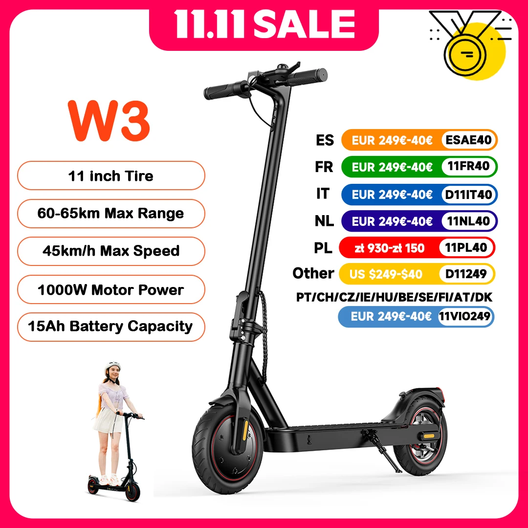 W3 elektromos roller 350W 8,5 hüvelyk